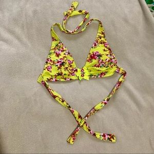 EUC - Betsy Johnson Neon and Floral Bikini Set (Top and Bottom)